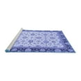 thumbnail image 2 of Ahgly Company Machine Washable Indoor Round Oriental Blue Traditional Area Rugs, 8' Round, 2 of 4