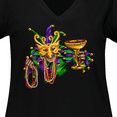 thumbnail image 4 of Inktastic Mardi Gras Jester Women's Plus Size V-Neck T-Shirt, 4 of 5