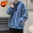 thumbnail image 3 of Sudaderas para Hombre Sudaderas con Capucha Estampado Azul Ropa de Hombre Con Capucha Overfit Ropa de Calle Diseñador Sencilla Una Pieza Bienvenida Oferta Otoño, 3 of 5