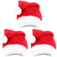 thumbnail image 1 of FELTECHELECTR 3 gorros navideños de Papá Noel de peluche para mujer y hombre, regalo de Navidad., 1 of 6