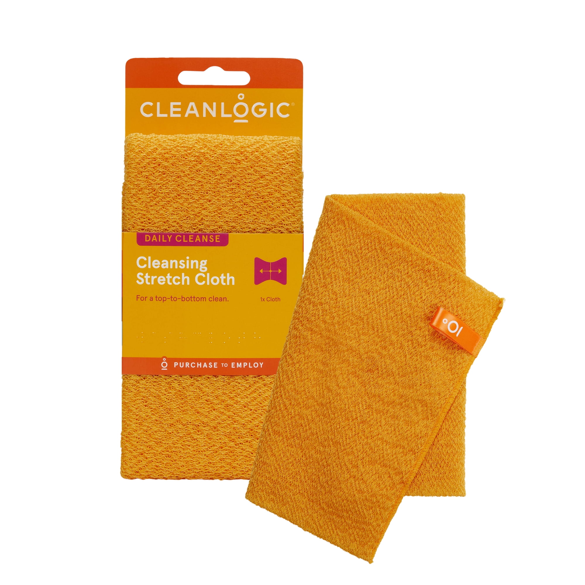 Cleanlogic Daily Cleanse Stretch Cloth, Gentle Exfoliating Body Cloth