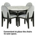 BIGWOO 48 inch Imitation Marble Dining Table and Chair Set 5 piece with