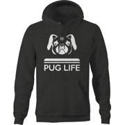 Pug Life Dog Lover Animal Lover Pet Dog Pullover Hoodie Medium Dark Grey