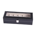 thumbnail image 4 of Caja de almacenamiento para relojes, vitrina para relojes de pulsera con 6 ranuras, de lujo, multifuncional, compacta y multifuncional, para mujer., 4 of 8