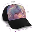 thumbnail image 2 of Naloa Colorful Cloud White Horse Adult adjustable Print Baseball Hat, Patchwork curved brim baseball capfor Men and Women, One Size, 2 of 5