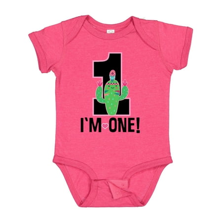 

Inktastic 1st Birthday Cactus Cute Girls 1 Year Old Gift Baby Girl Bodysuit