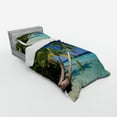 thumbnail image 3 of Ambesonne Tropical Bedding Set 4 Pcs, Exotic Maldives Beach, Queen, Fern Green Turquoise, 3 of 3