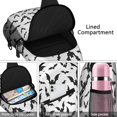 thumbnail image 4 of Sling Backpack,Halloween Bat Pattern Sling Bag with Water Bottle Holder,Waterproof Sling Bag for Men/Women with Headphone Jack for Hiking,Travel, 4 of 6