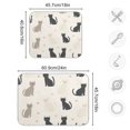 thumbnail image 4 of Yayeee Dish Drying Mat for Kitchen Counter 16"x18" Microfiber Absorbent Pad, Black Cute Cats, 4 of 7