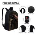 thumbnail image 3 of Kuiaobaty Horse American Flag Pattern 3 in 1 Backpack Set for Boys Girls, Middle High College School Book Bag with Lunch Box Pencil Case Heave Duty Schoolbag Bagpack Travel Laptop Bags Rucksack, 3 of 7