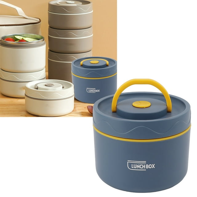 Boîte à Lunch, Conteneur Alimentaire Isolé, Design Circulaire, Léger et Portable, Boîte à Lunch Bento, Étanche et Scellée, Stockage Thermique des Aliments