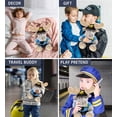 thumbnail image 3 of DolliBu Sitting Moose Police Officer Plush Toy - Super Soft Grey Moose Cop Stuffed Animal Dress Up with Cute Cop Uniform & Cap Outfit - 11" Inch, 3 of 6