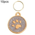 thumbnail image 2 of 10Pcs Pet Dog Cat ID Tag  Claw Engraved Collar Pendant Key Holder Bag Decor, 2 of 10
