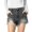 Gray, variant on Women Denim Shorts High Waisted Distressed Frayed Hem Casual Summer Black S