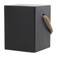 thumbnail image 6 of DecMode Gray Contemporary MGO Outdoor Accent Table with Burlap Handles, 15"W x 18"H, 6 of 7