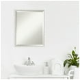 thumbnail image 3 of Amanti Art Paige White Silver Beveled Wood Bathroom Wall Mirror, 3 of 10