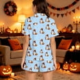 thumbnail image 5 of RMGVDSD Pajama Sets for Women 2 Piece Halloween Ghost Pumpkin Print Pajamas Short Sleeve Top and Shorts Cozy Loungewear Outfit for Holiday Party, 5 of 6