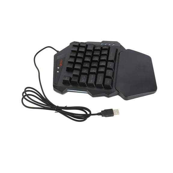 One One Handed Gaming Keyboard USB RGB Wired Illuminated Keyboard Gaming Accessory For Desktop PC Laptop