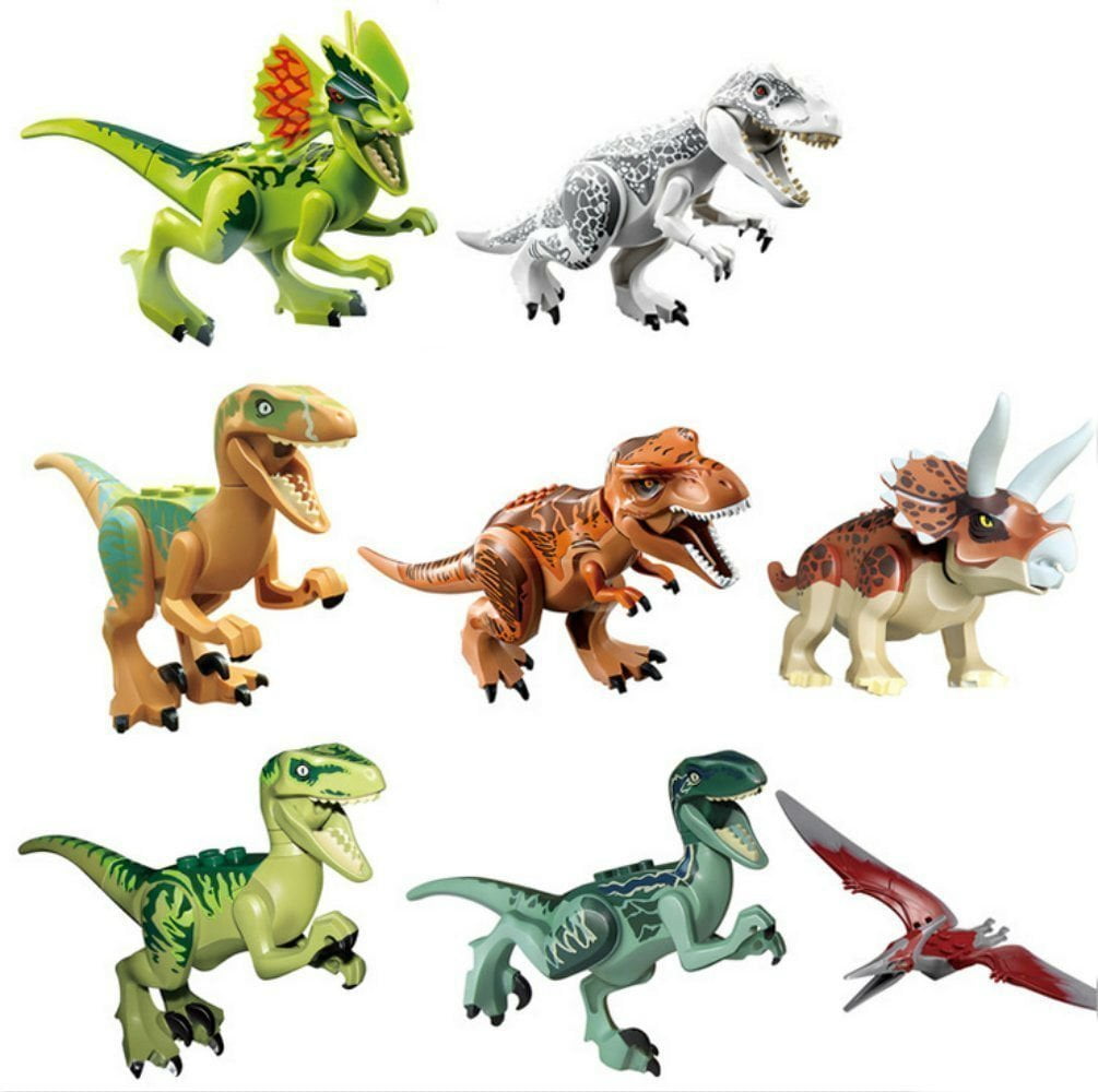 PBOX 8-Pcs Dinosaur Building Blocks for 3 4 5 Year Old Boys & Girls Action Figures Toy Set Jurrasic World Dinosaur Toys for Kids,Toddler Dinosaur Toys 