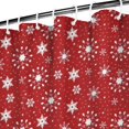thumbnail image 3 of Red Christmas Snowflake Pattern Shower Curtain 72"x72" ,Bathroom Decorative Shower Curtains Set with 12 Hooks,Modern Waterproof Washable Shower Curtain, 3 of 6