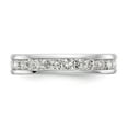 thumbnail image 3 of 14K White Gold Ring Band Eternity Diamond Round Polished 2ct Channel Set , Size 9, 3 of 5