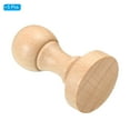 thumbnail image 3 of Uxcell 35mm Stamp Wood Round Handle, 5 Pack Wooden Knobs Stamp Mounts Drawer Pulls Scrapbooking, Brown, 3 of 5