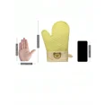 thumbnail image 2 of Guantes a prueba de calor del horno del silicón de las escaldaduras antis para la cocina que cuece no el oso amarillo del resbalón, 2 of 4