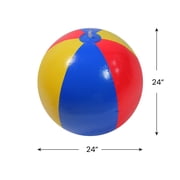 Swim Central 31482162 24 in. Inflatable Beach Ball Swimming Pool Toy, Red & Blue