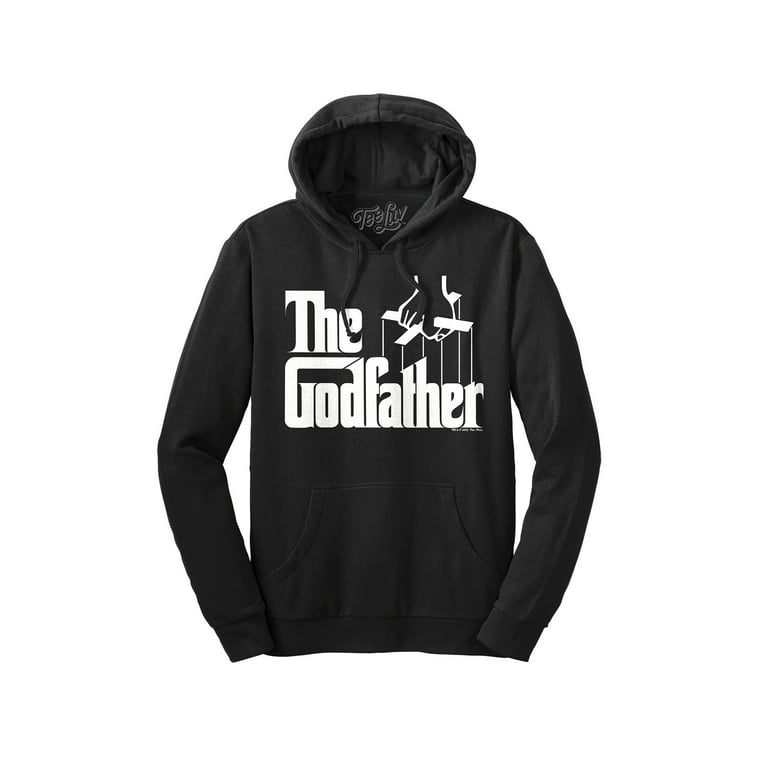 Tee Luv Men's Retro The Godfather Mafia Movie Logo Hoodie (XL)