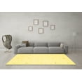 thumbnail image 3 of Ahgly Company Indoor Square Solid Yellow Modern Area Rugs, 3' Square, 3 of 4