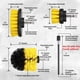thumbnail image 2 of Cepillo de limpieza de taladro JM 4 piezas amarillo, 2 of 5
