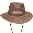 thumbnail image 6 of Jessboyy Sun Hats for Men Breathable Hollow Out Wide Brim Outdoor Hat Adjustable Summer Bucket Hats Travel Vacation Beach Hat Khaki, 6 of 6