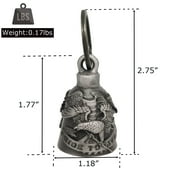 Dream Apparel 【2Pack】Motorcycle Bells for Biker Good Luck Riding Bells with Hanger Motorcycle Accessory or Keychain for Luck