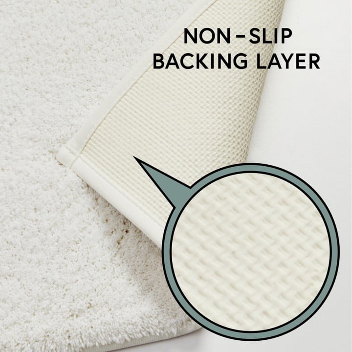 Better Homes & Gardens Ultra Soft Polyester Bath Rug, 20"x34", Arctic White