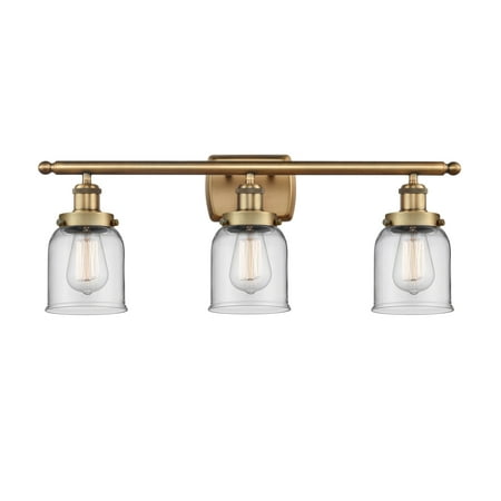 

Innovations Lighting Ballston Urban Bell - 3 Light 26 Bath Vanity Light Clear/Brushed Brass Finish