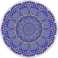 thumbnail image 1 of Ahgly Tapis Rond Lavable en Machine Intérieur Transitionnel Violet Pervenche Profond, 6 Pieds Rond, 1 of 7