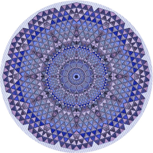 Ahgly Tapis Rond Lavable en Machine Intérieur Transitionnel Violet Pervenche Profond, 6 Pieds Rond