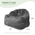 thumbnail image 3 of Giant Bean Bag Chair, Oversized Bean Bag Sofa for Adults and Kids, Faux Bear Paw-shaped Large Filled Chair, Stuffed Accent Bean Bag, Perfect for Gaming & Reading, 3 of 9
