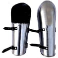 thumbnail image 2 of THOR INSTRUMENTS Medieval Leg Guard Pair 18 Gauge Steel Halloween Costume Rustic Vintage Home Decor Gifts, 2 of 2