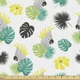 thumbnail image 1 of Yellow Bird Upholstery Fabric by the Yard, Hawaii Aloha Inspired Pattern with Monstera Leaves Parrots and Flowers, Decorative Fabric for DIY and Home Accents, 1 Yard, Multicolor by Ambesonne, 1 of 4