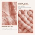 thumbnail image 5 of 1000GSM Faux Rabbit Fur Throw Blanket, Super Heavy Warm Cozy Blankets for Couch Bed Sofa, Bubble Plush Fuzzy Elegant Soft Reversible Mink Blanket for Living Room Bedroom, Pink, 5 of 14