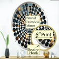 thumbnail image 3 of Designart "A Cityscape with Skyscrapers Resembling Copper Canyons" Skyscrapers Radial Dot Round Wall Mirror - Architecture Oval Printed Decorative Mirror - Multiple Color Options, 3 of 5
