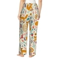 thumbnail image 3 of Picia Whimsical Fox Floral Garden Womens Soft Woven Cotton Elastic Waistband Sleep Pajama Pant Lounge Sleep Pant With Pockets And Drawstring-Medium, 3 of 9