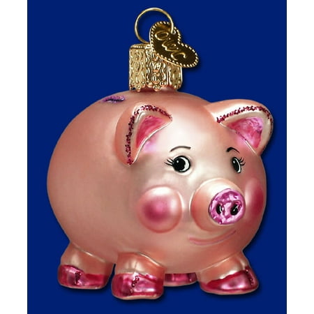 Old World Christmas Decorations - Piggy Bank Old World Christmas Glass Ornament 36061 Tree Decoration Pig FREE BOX
