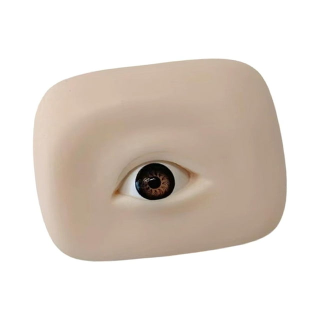 Xuanheng Silicone Eyes Model with Eyeball Practice Lightweight Brown Right