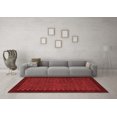 thumbnail image 3 of Ahgly Company Indoor Round Checkered Red Modern Area Rugs, 5' Round, 3 of 4