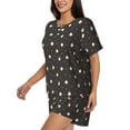 thumbnail image 2 of "Wukai Funny Chicken Women's Pajama Set - Short-Sleeve Top and Shorts with Elastic Waistband and Pockets for Loungewear, Yoga, and Casual Wear-3X-Large, 2 of 8