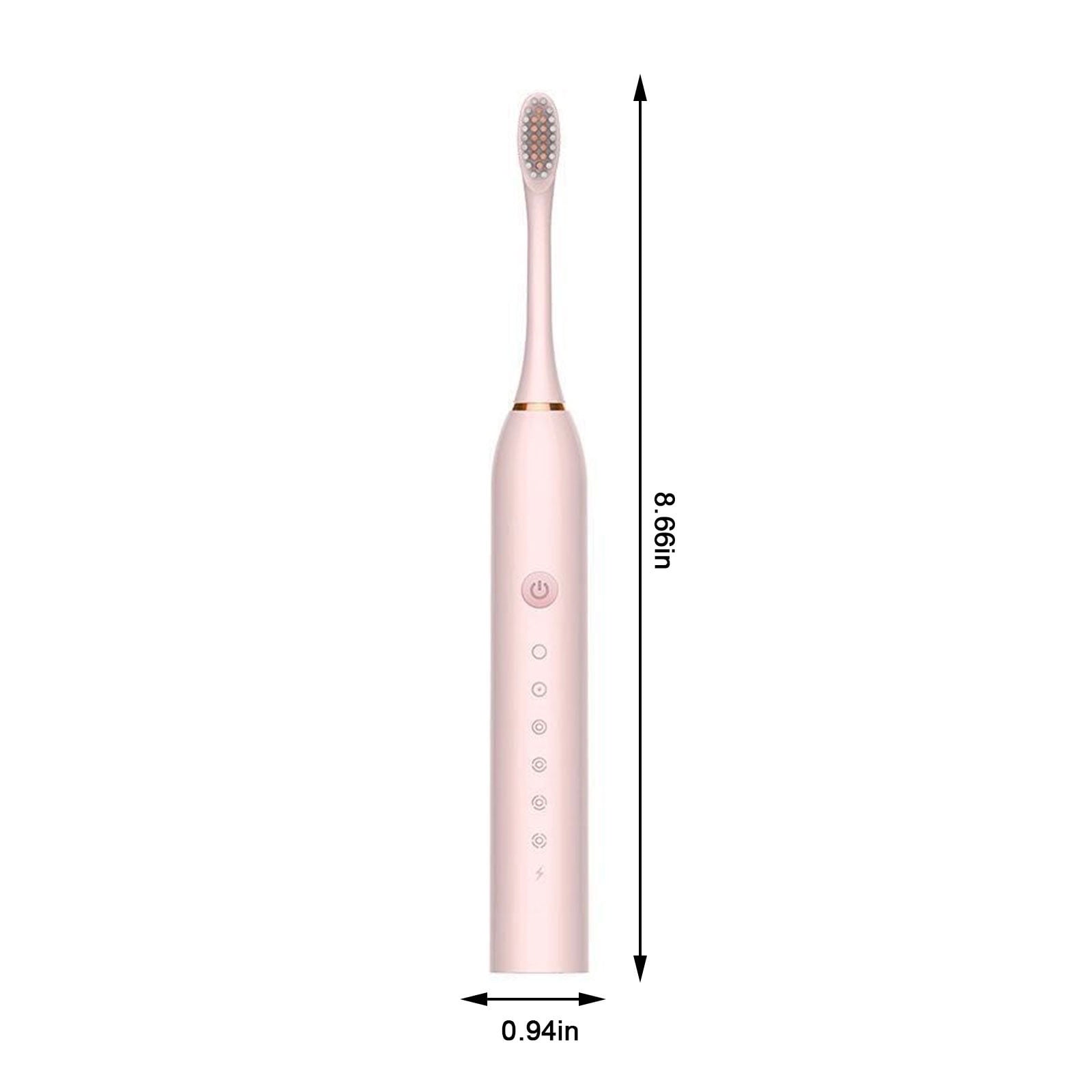 Wovilon 5 Set Electric Toothbrush with 8 Replacement Heads, 6 Speeds from Novice to Polishing Mode, 45dB Low Noise USB Rechargeable, Great for Sensitive Teeth Braces Crowns Implants