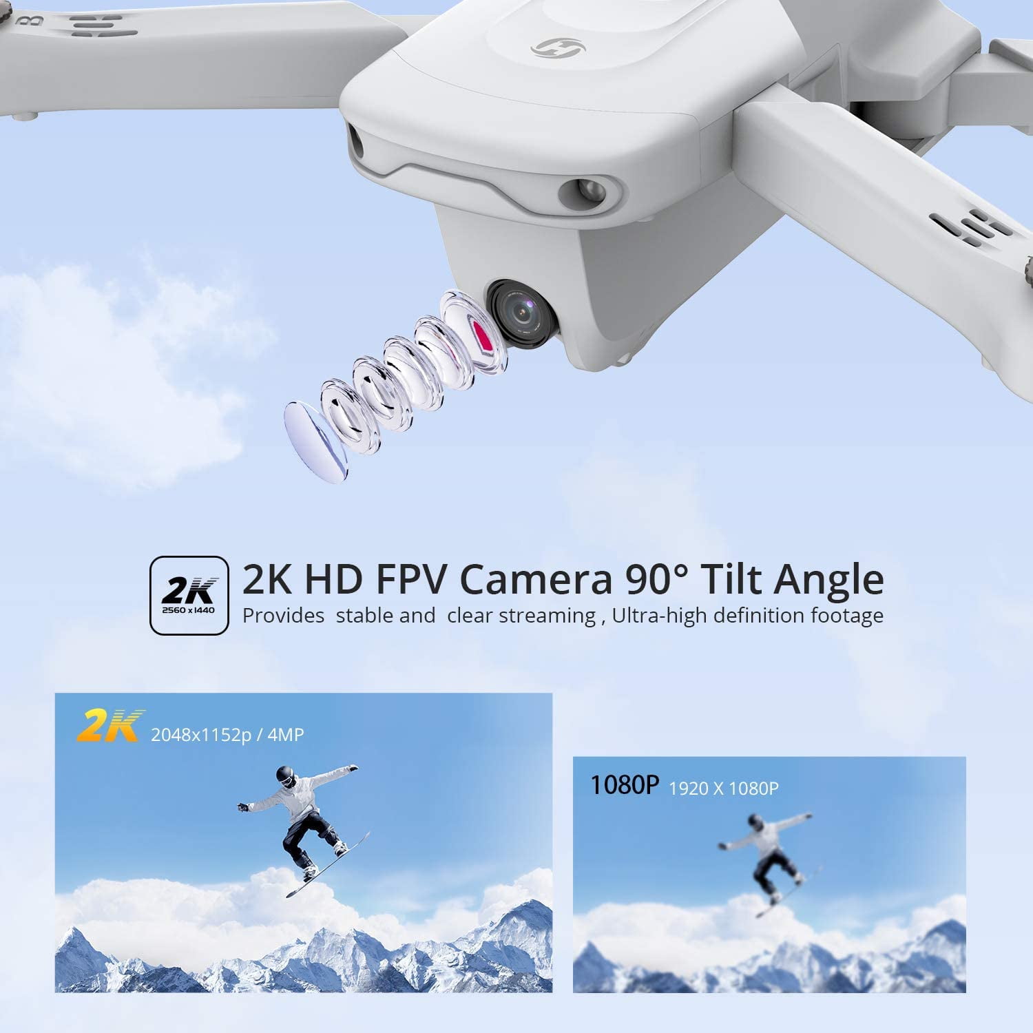 Holy Stone HS175 GPS Drone with Camera for Adults, RC Quadcopter 