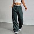 thumbnail image 5 of Cutuoiiu Women's Work Pants Striped High Waisted Wide Leg Casual Work Office Long Trousers with Pockets Gifts, 5 of 7